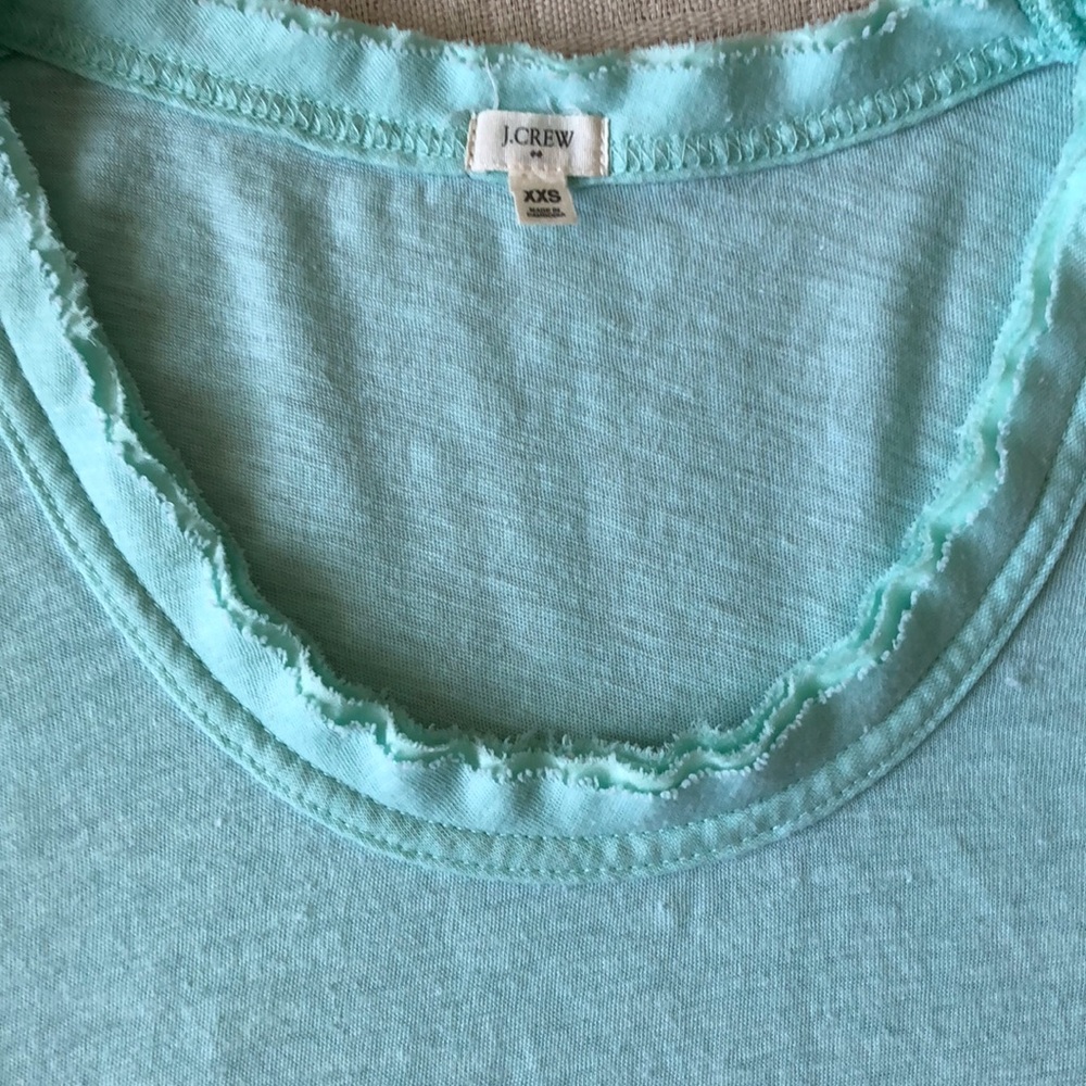 J Crew Frayed Ruffle T Shirt - Picture 6 of 6